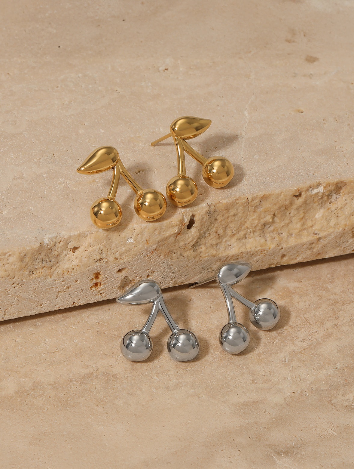Celyssa Cherry Crystal Stud Earrings