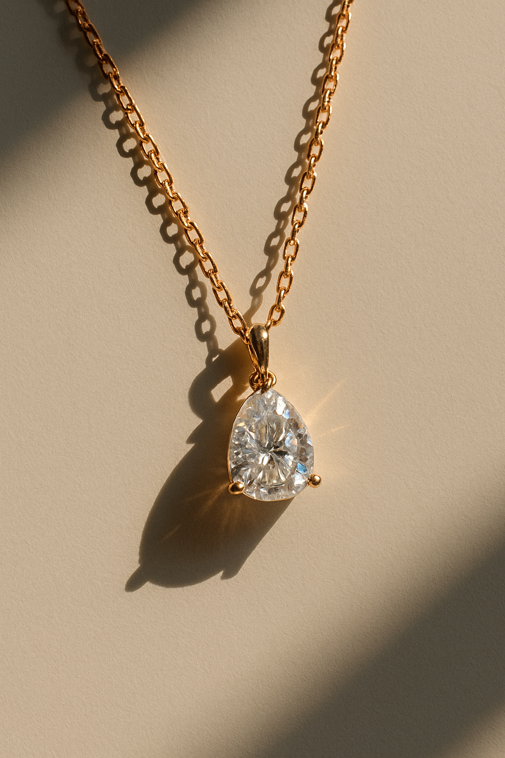 Celyssa Celeste Pear Cut Moissanite Necklace