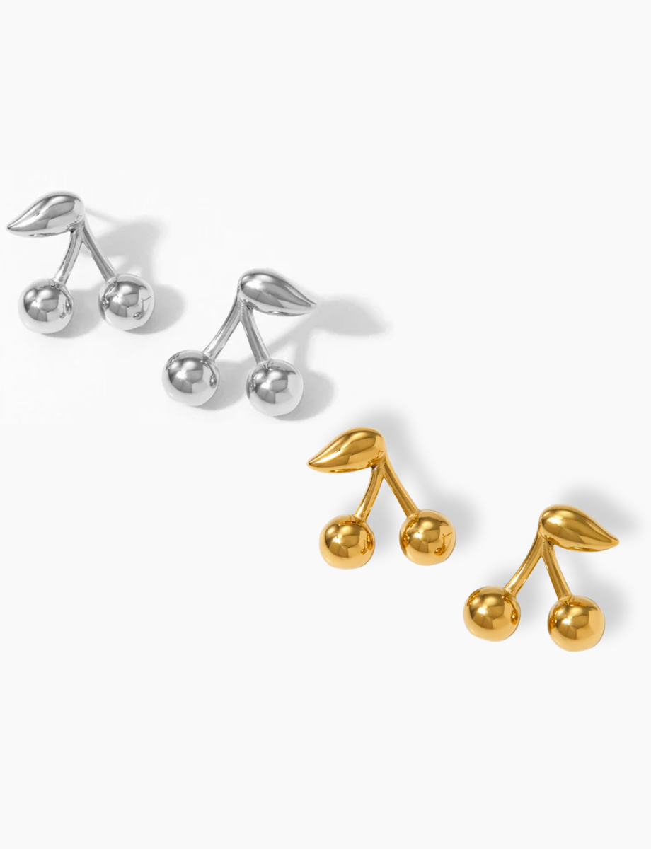 Celyssa Cherry Crystal Stud Earrings