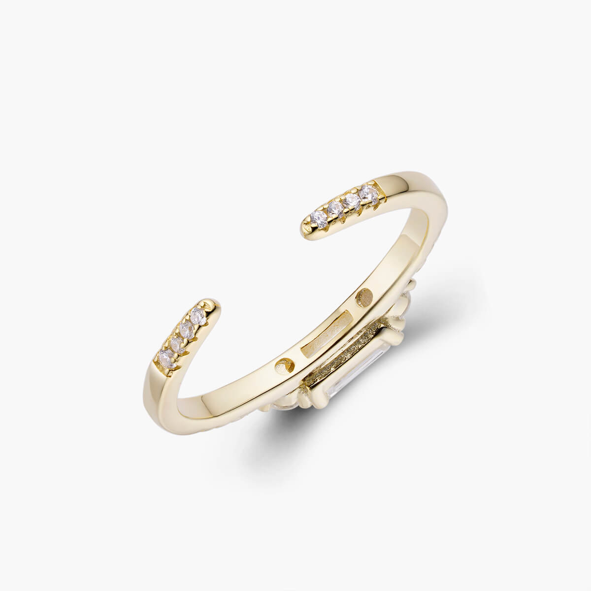 Celyssa Crystal Air Open Ring in Gold