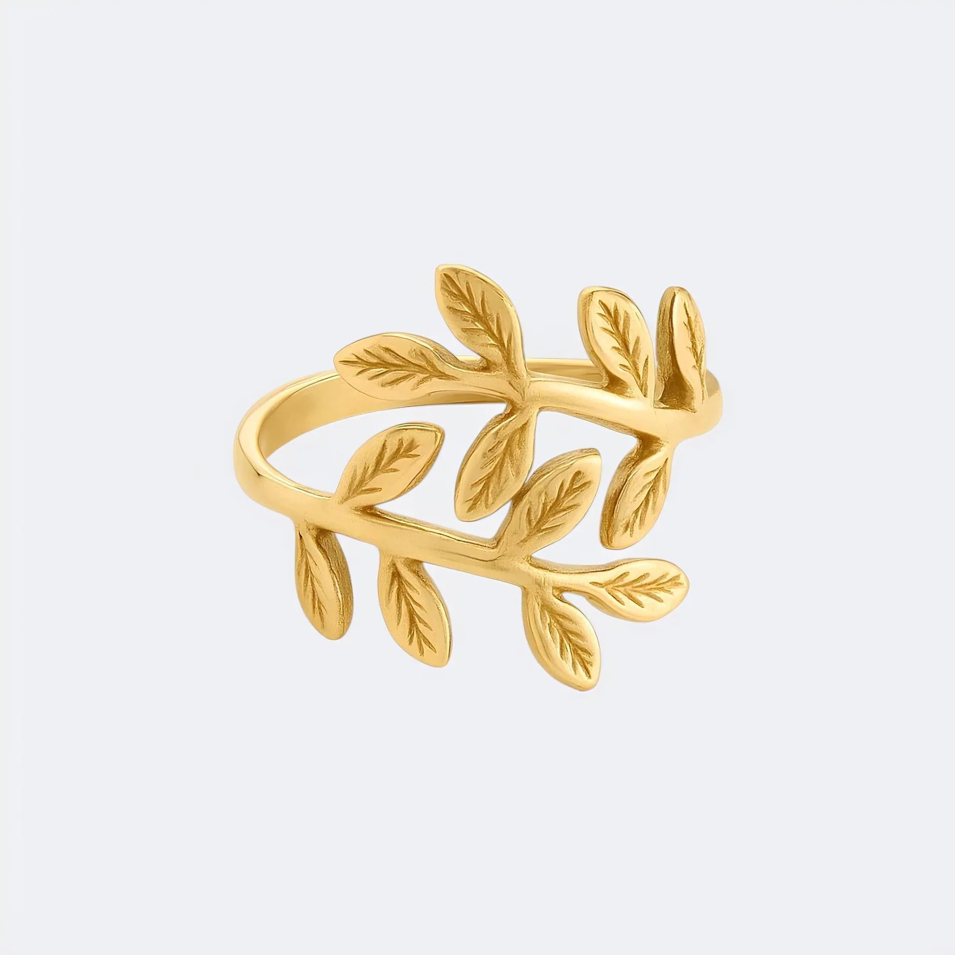 Celyssa Palestine Olive Leaf Heritage Ring in 18K Gold Plated