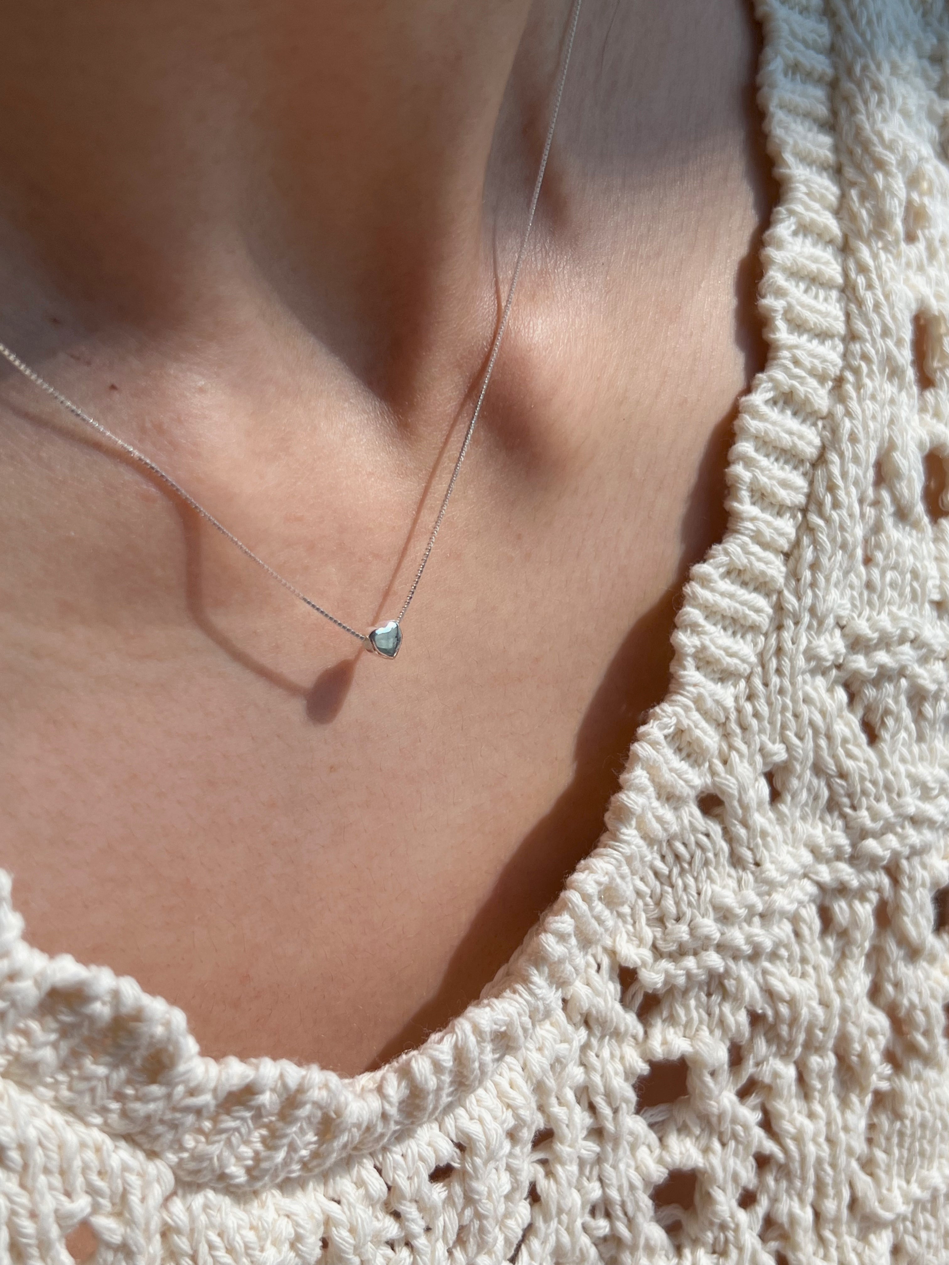 Celyssa My Petite Heart Necklace in Silver