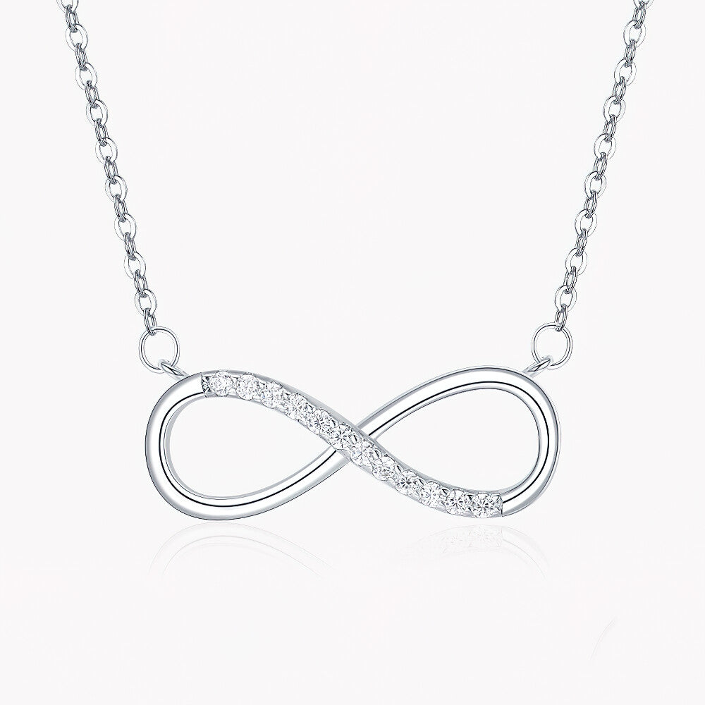 Celyssa Infinity Love Necklace with Pavé Zirconia