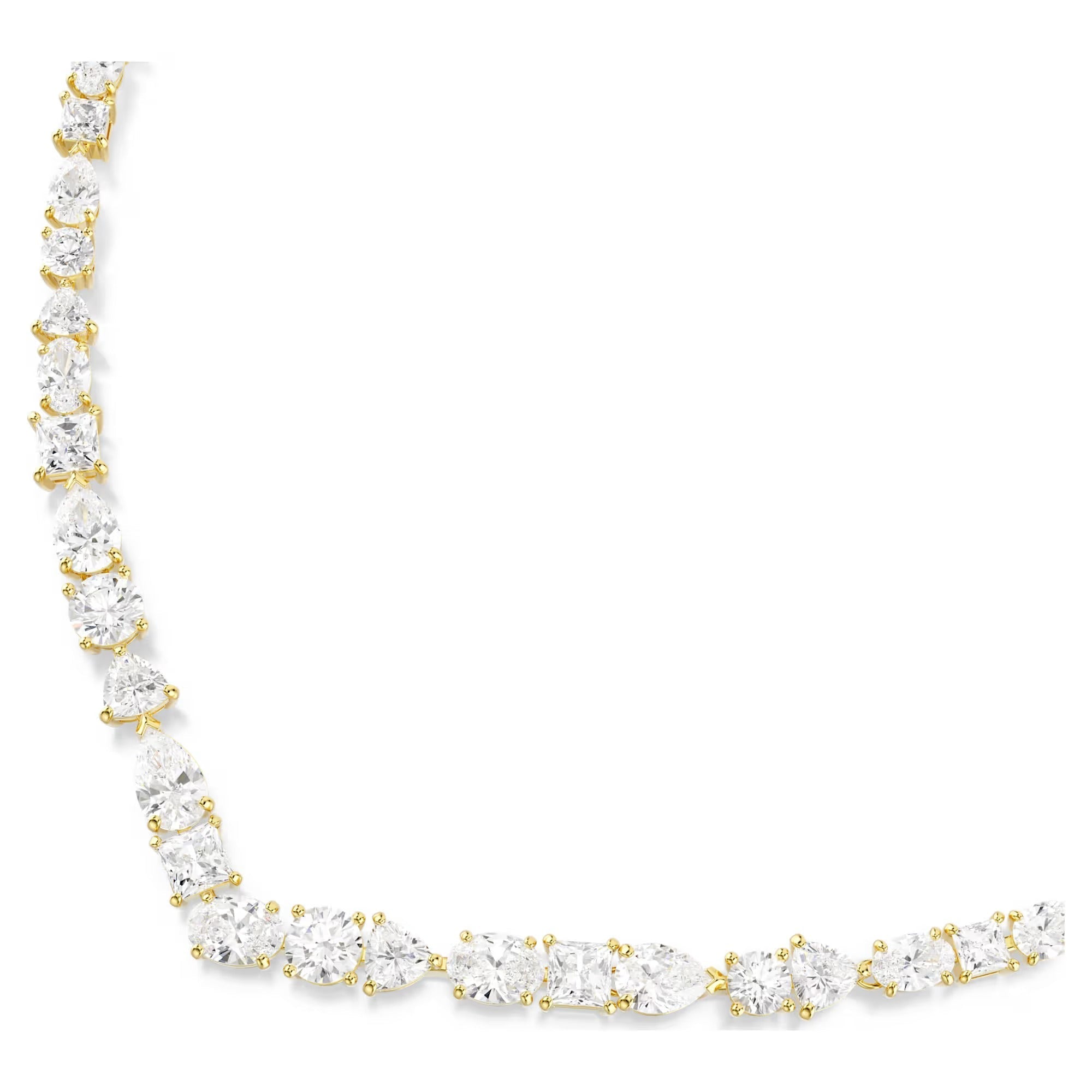 Celyssa Mixed Cut Crystal V Necklace