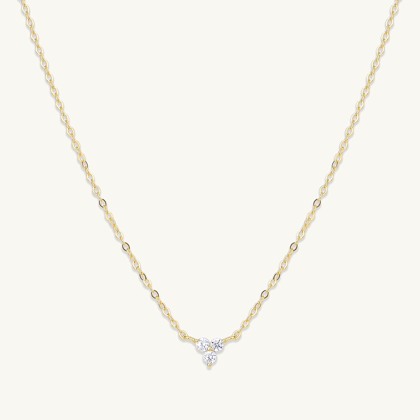Celyssa Lotus Sapphire Dainty Flower Necklace in 18K Gold Vermeil
