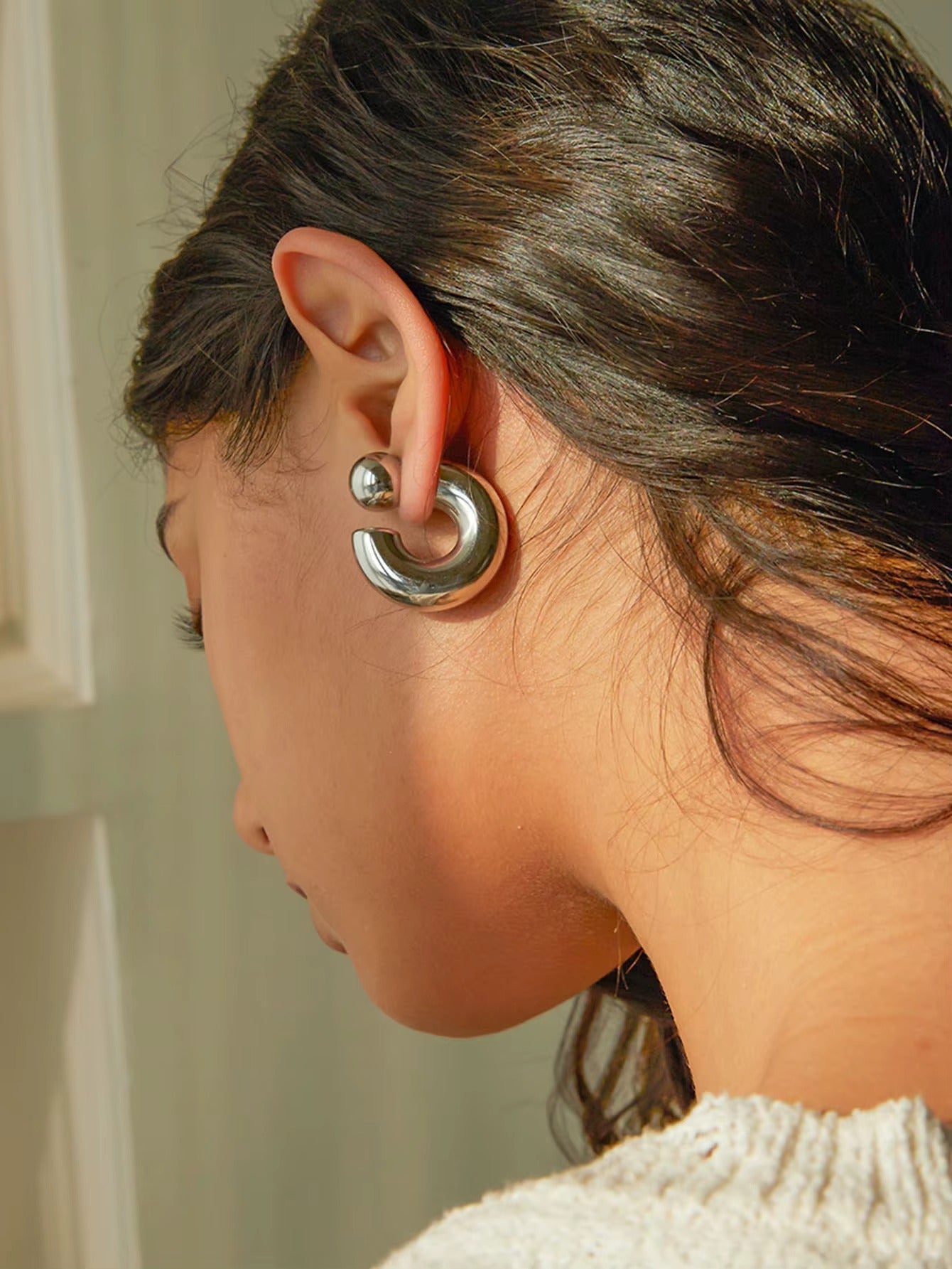 Celyssa Chunky C Shaped Earrings