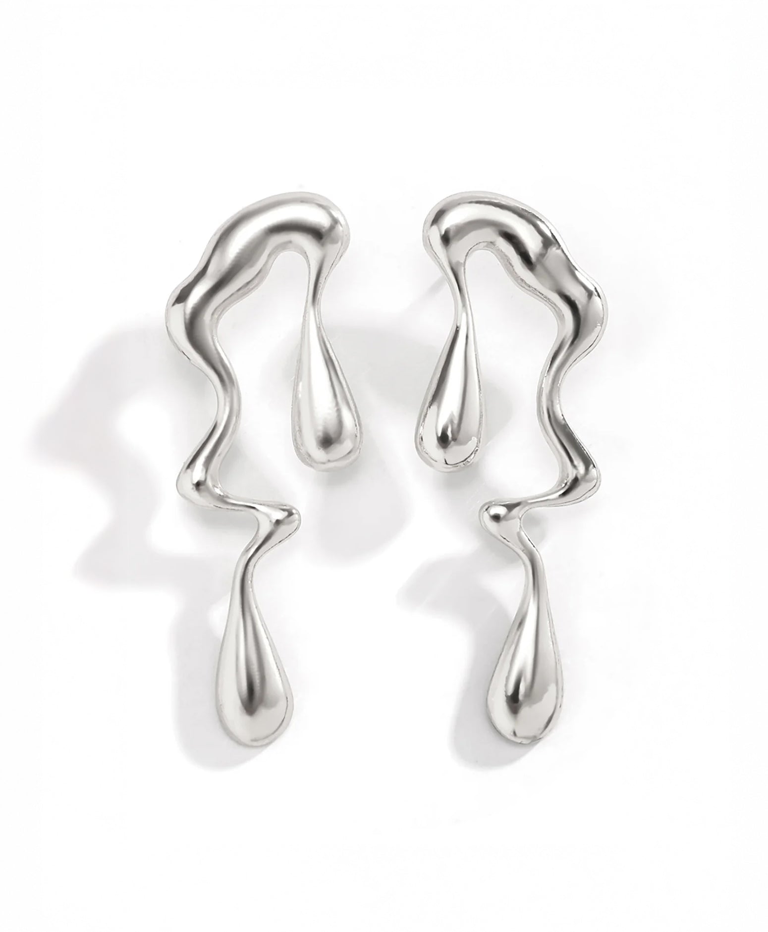 Celyssa Lustrous Flow Drop Earrings