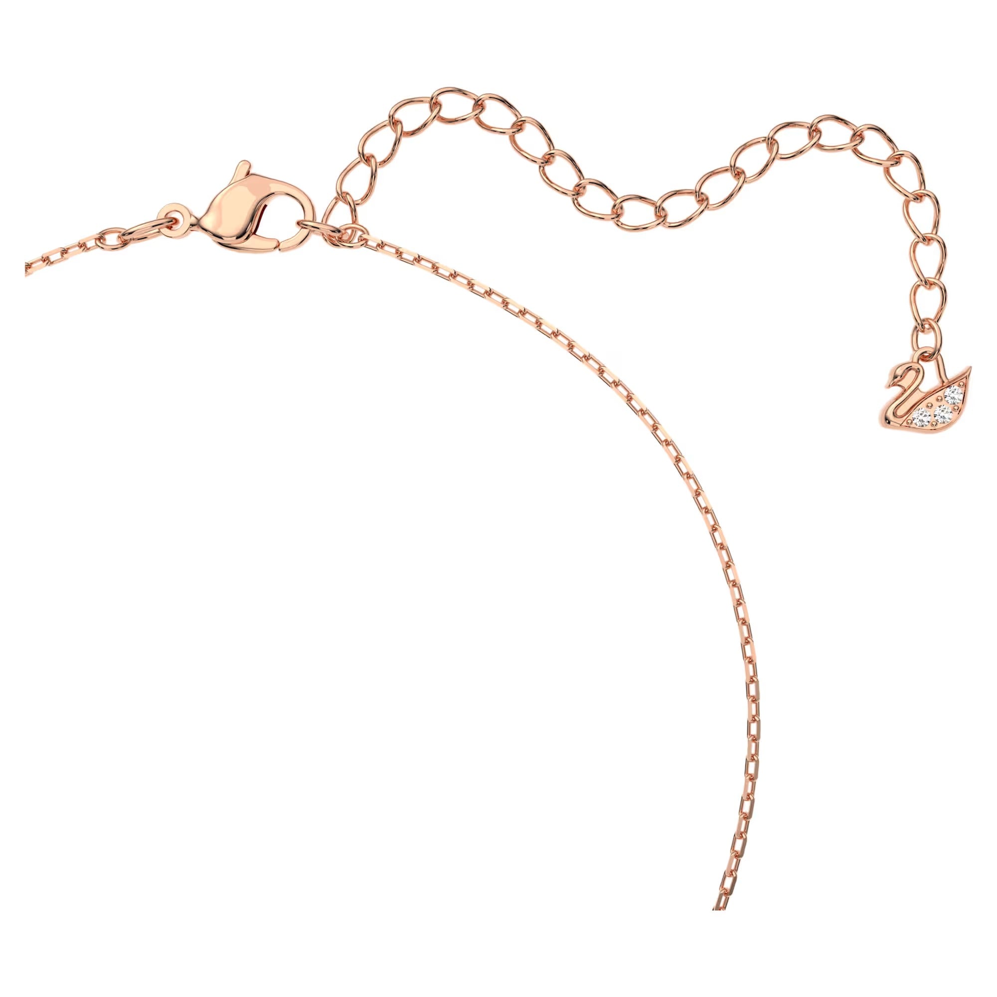 Celyssa Pink Swan Pendant Necklace