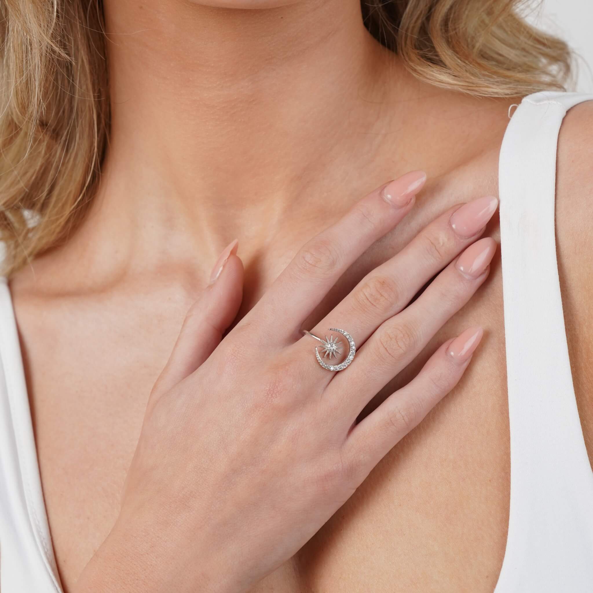 Celyssa Sun & Moon Adjustable Celestial Ring