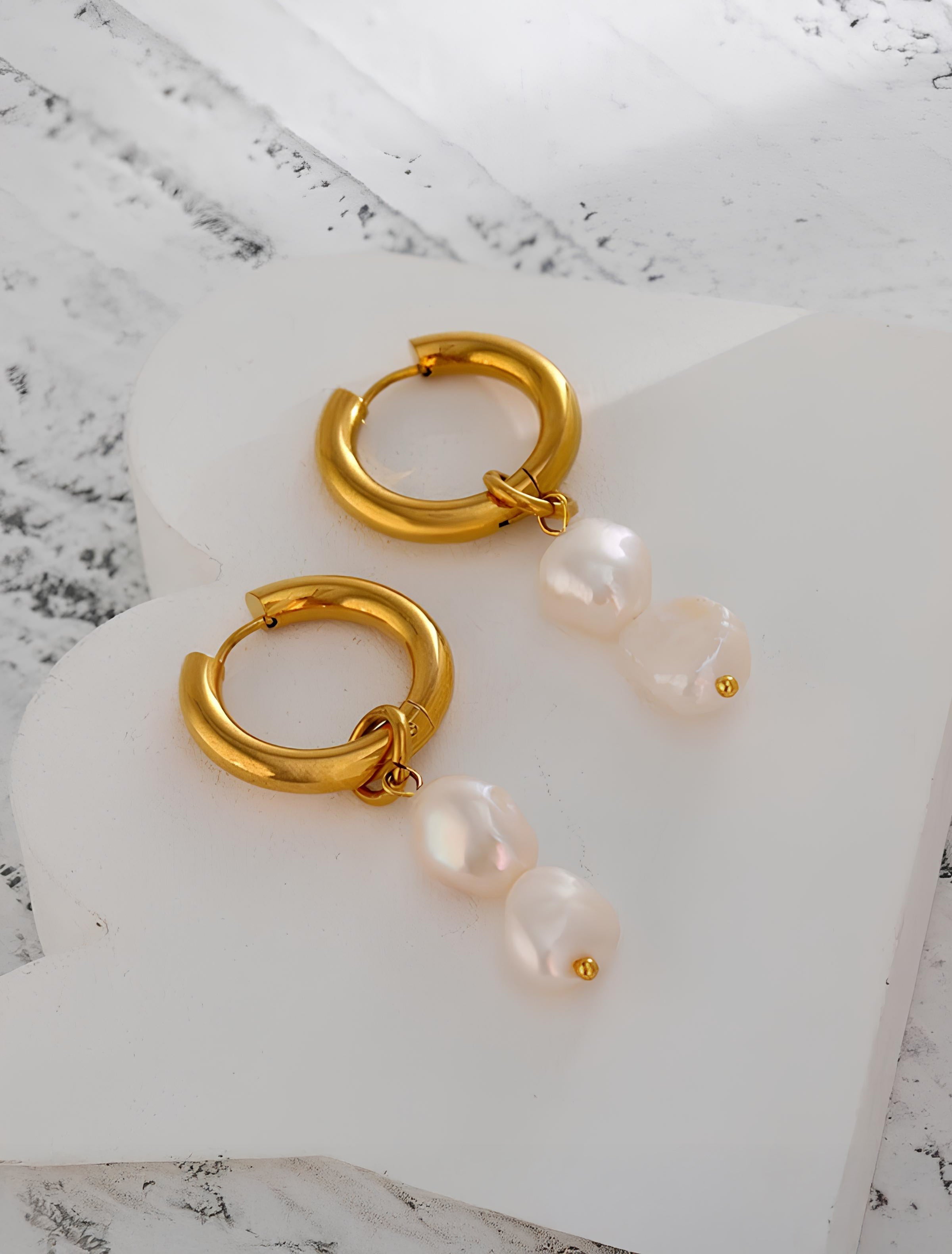Celyssa Tears of the Sea Freshwater Pearl Earrings