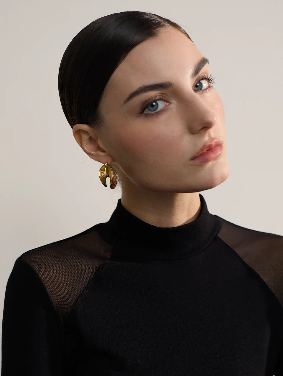 Celyssa Spiral Flow Sculptural Drop Earrings