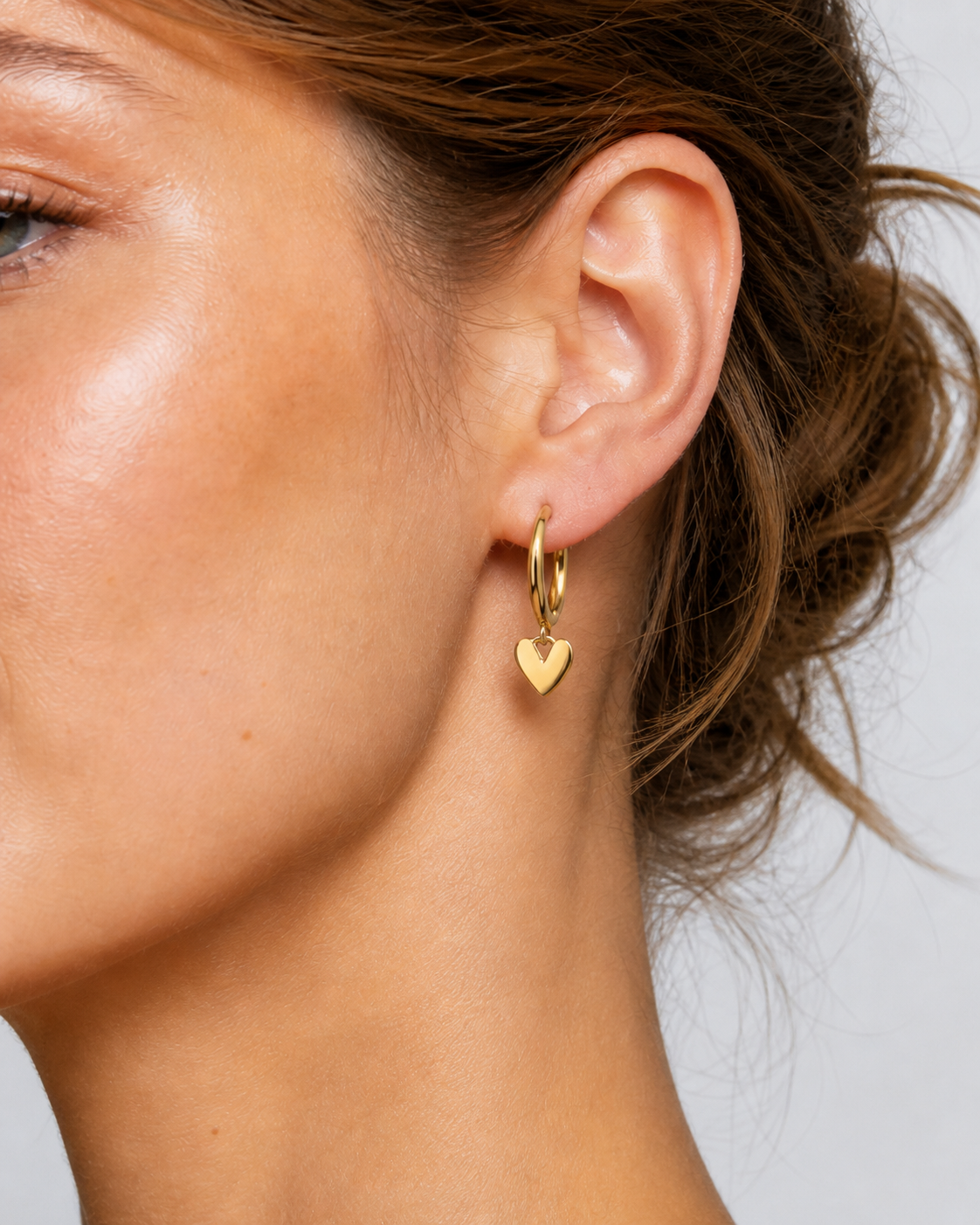 Celyssa Heart Hoop Earrings