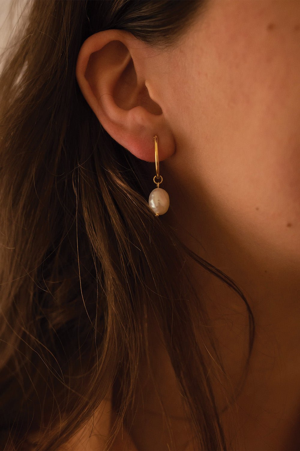 Celyssa Freshwater Pearl Hoop Earrings