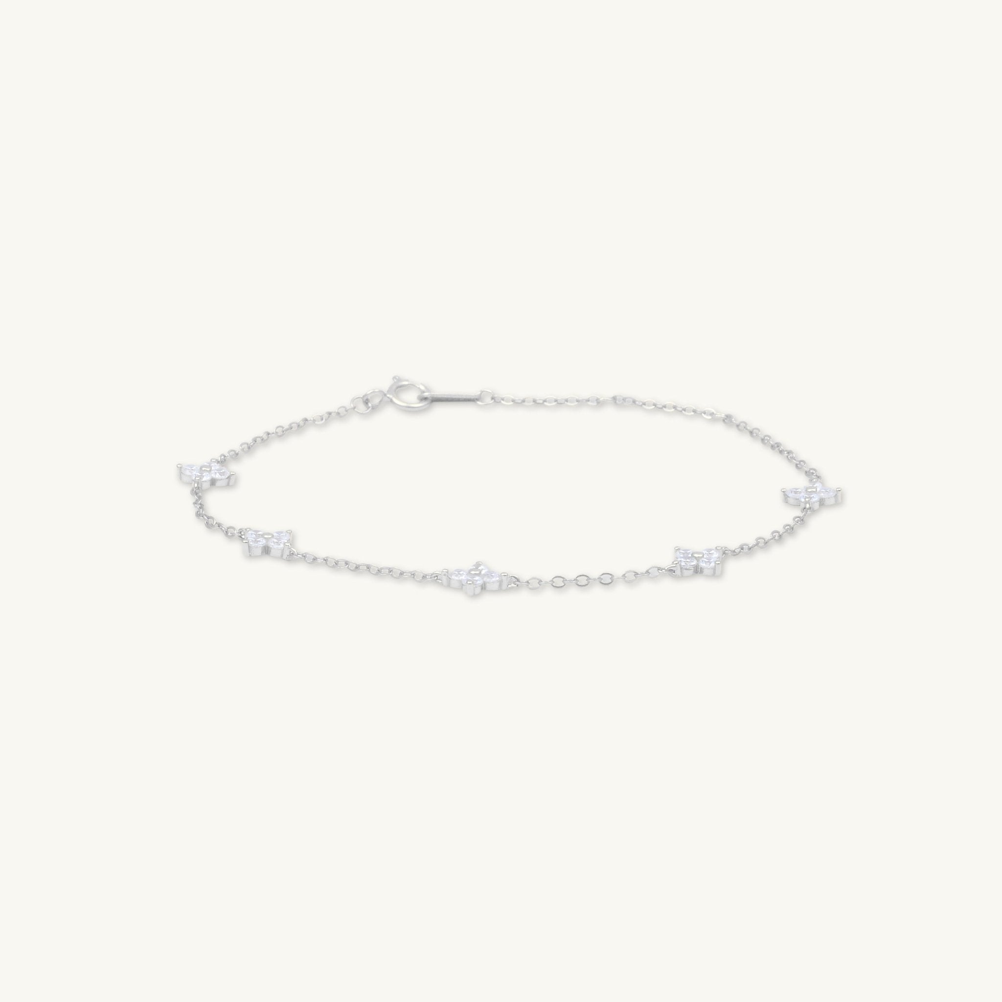 Celyssa Clover Station Chain Bracelet