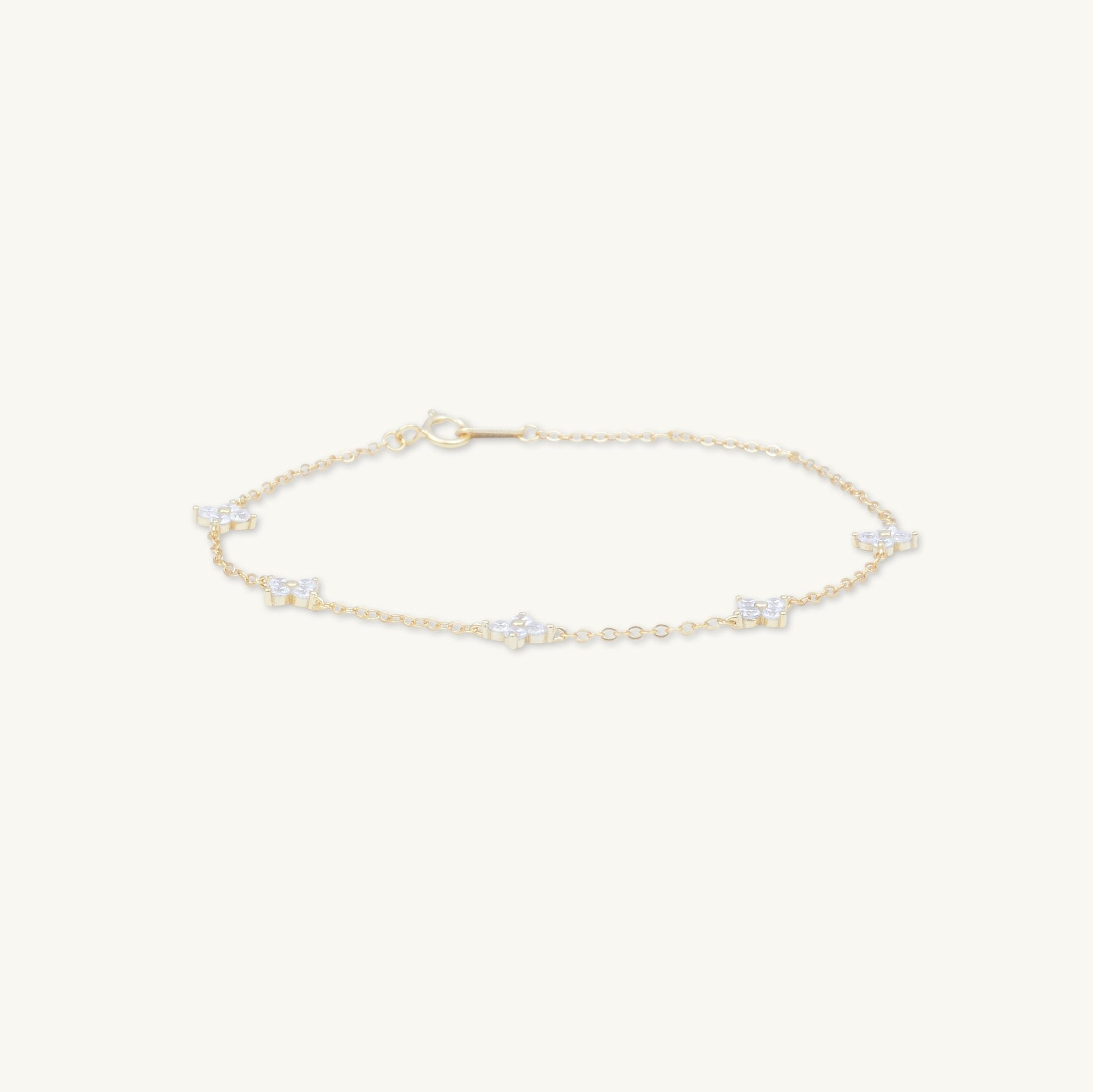 Celyssa Clover Station Chain Bracelet