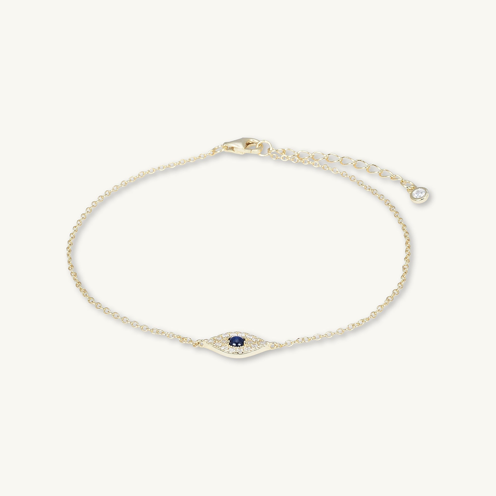 Celyssa Pavé Evil Eye Chain Bracelet