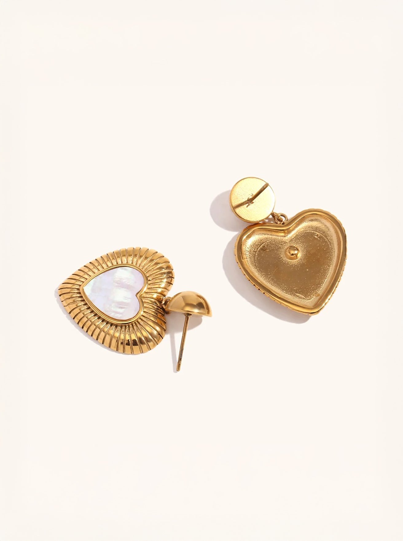 Celyssa Heartfall Heart Drop Earrings with Pearl