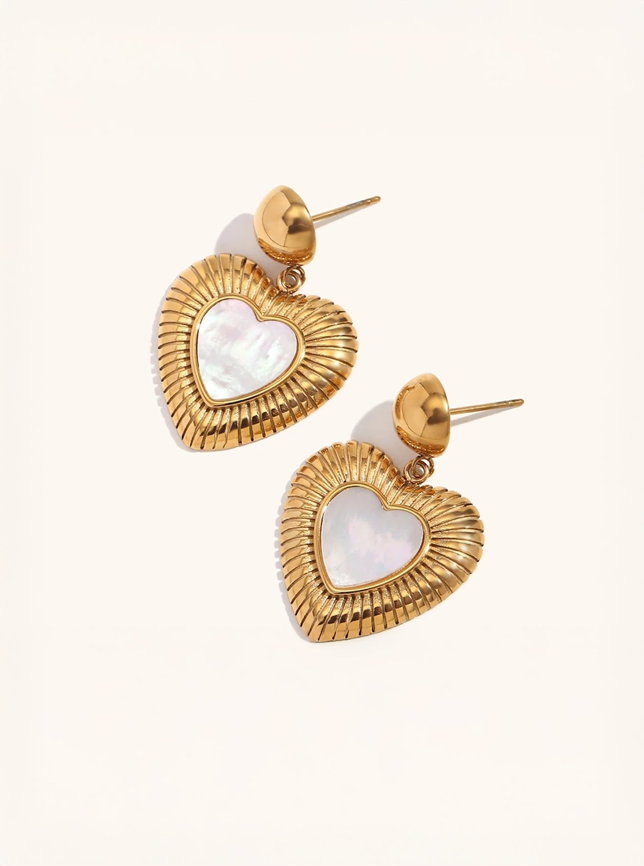 Celyssa Heartfall Heart Drop Earrings with Pearl