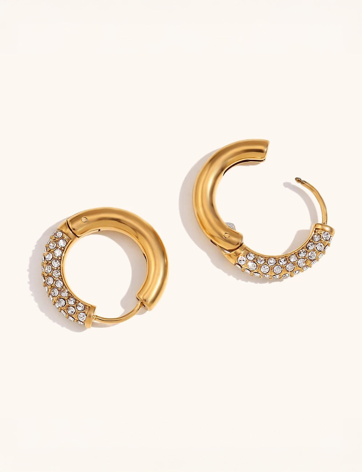 Celyssa Zirconia Halo Hoop Earrings