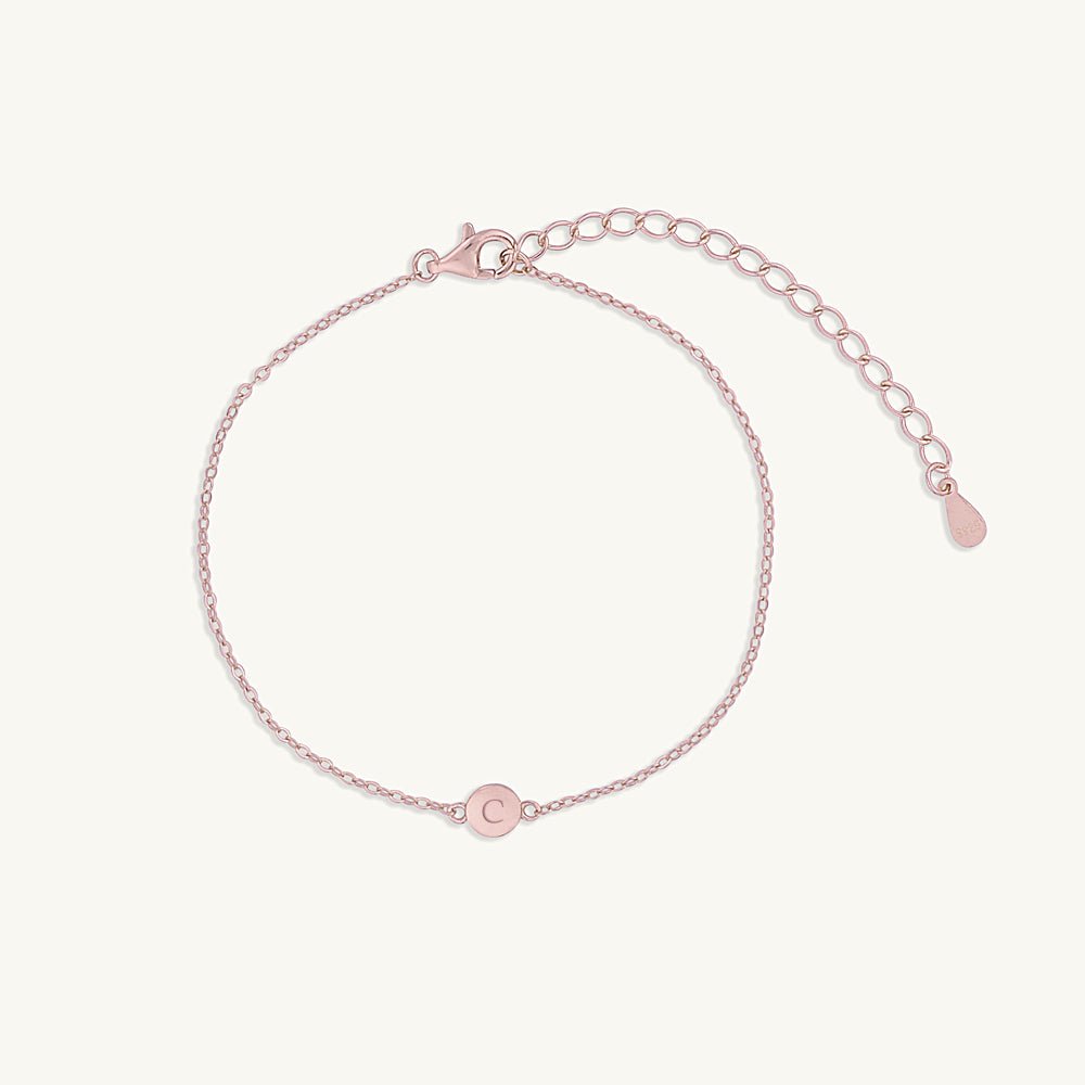 Celyssa Initial Letter Dot Bracelet in 18K Gold Vermeil / F