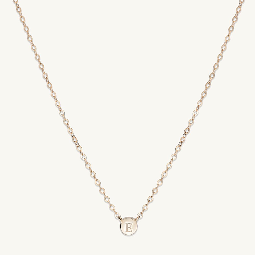 Celyssa Initial Letter Dot Necklace in 18K Gold Vermeil / I