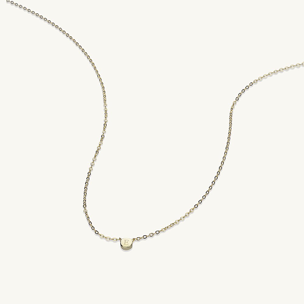 Celyssa Initial Letter Dot Necklace in 18K Gold Vermeil / K