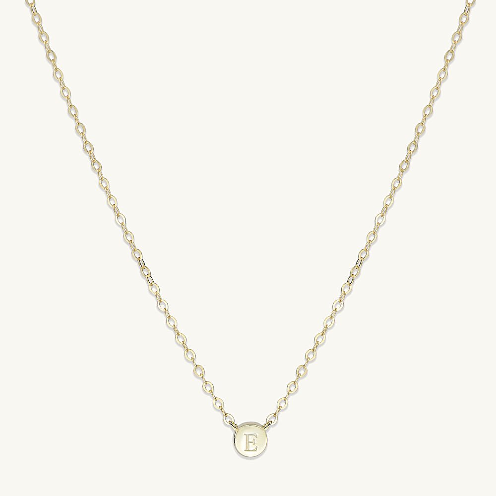 Celyssa Initial Letter Dot Necklace in 18K Gold Vermeil / A