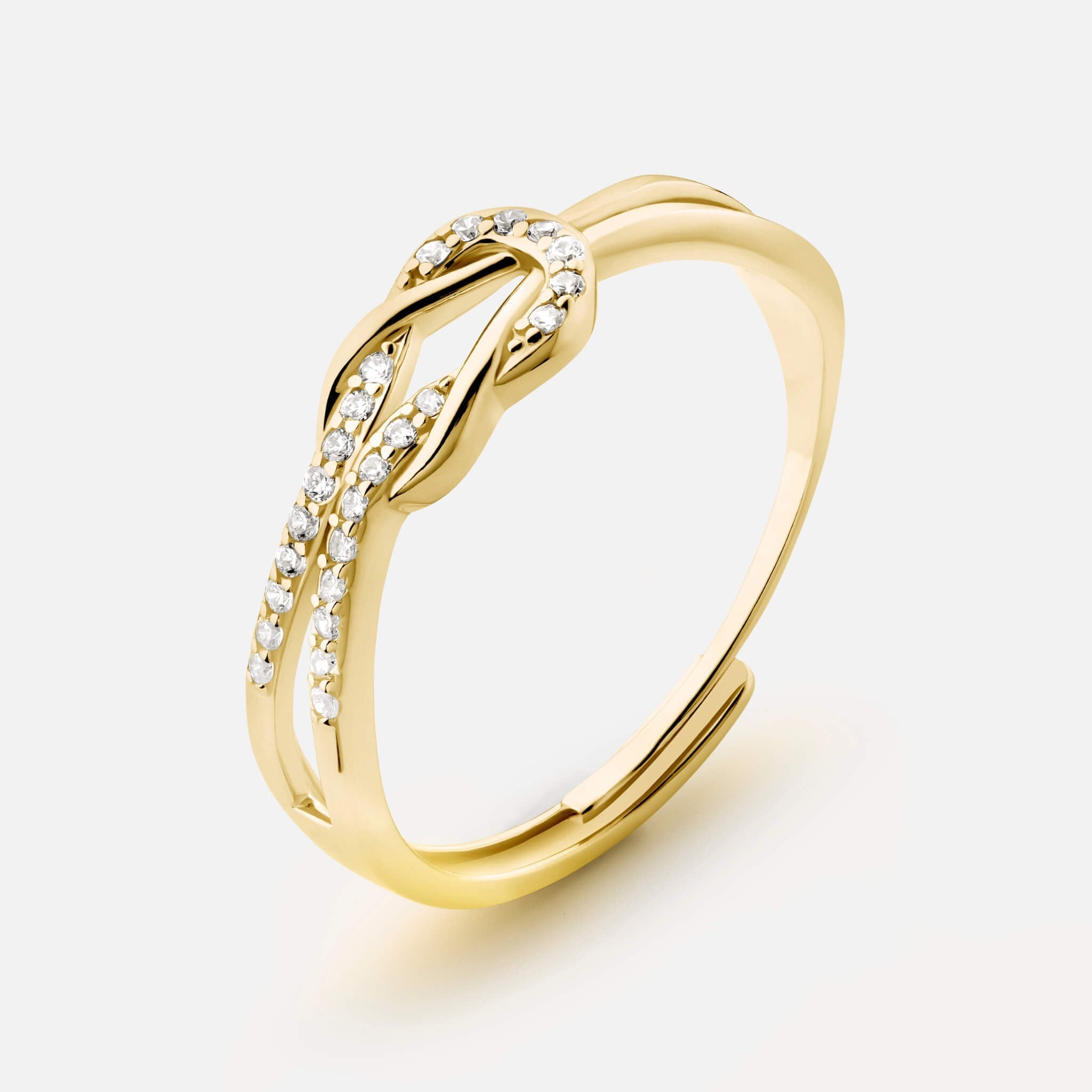 Celyssa Knot Adjustable Thumb Ring in Gold