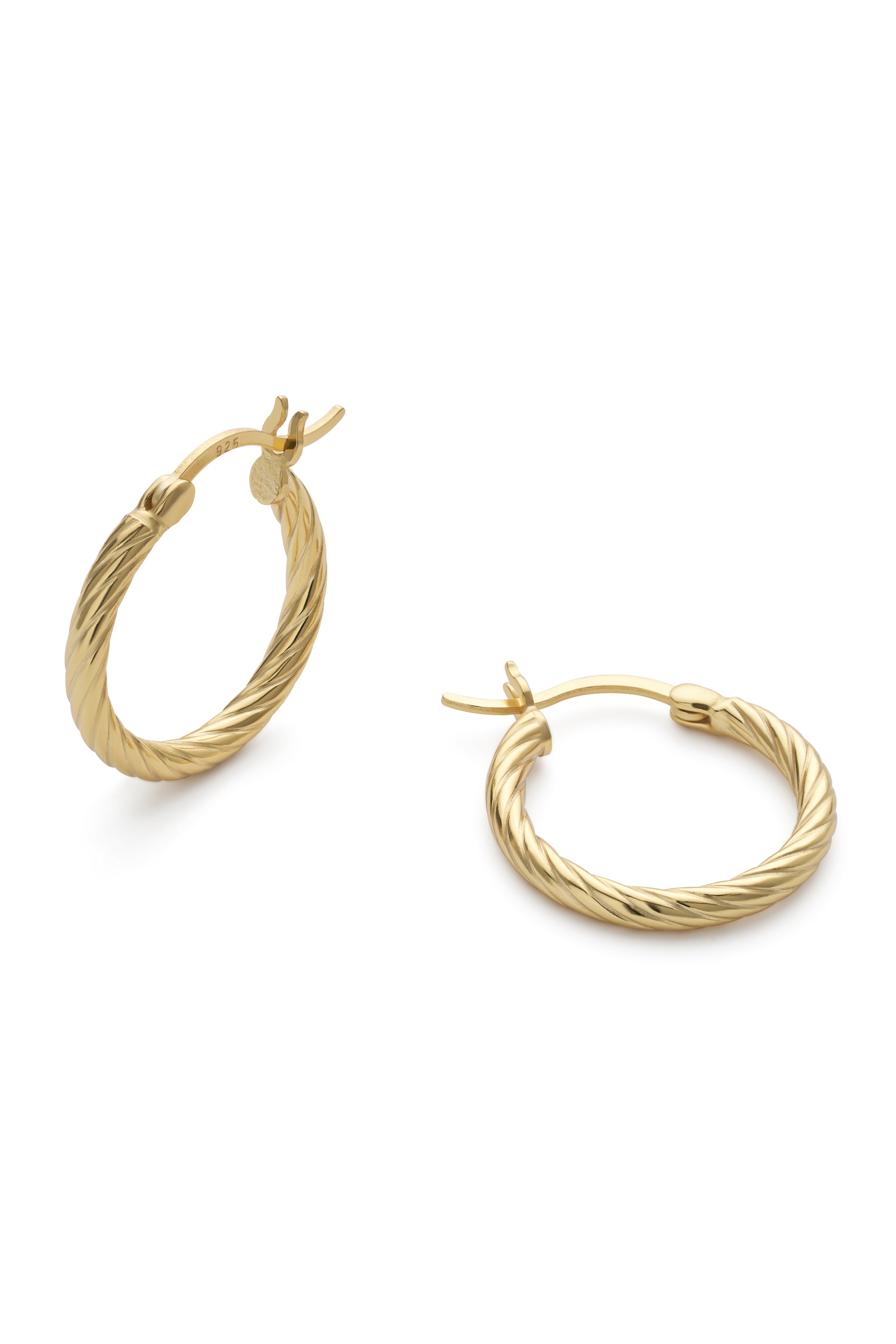 Celyssa Large Twisted Huggie Hoop Earrings