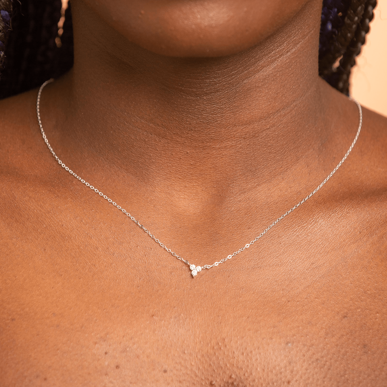 Celyssa Lotus Sapphire Dainty Flower Necklace