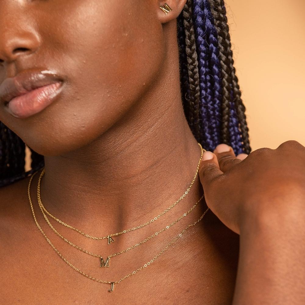 Celyssa Script Initial Letter Necklace in Gold / G