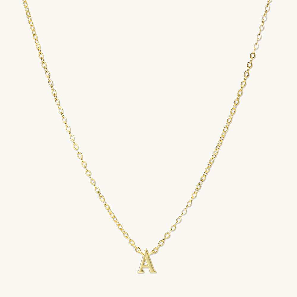Celyssa Script Initial Letter Necklace in Gold / A