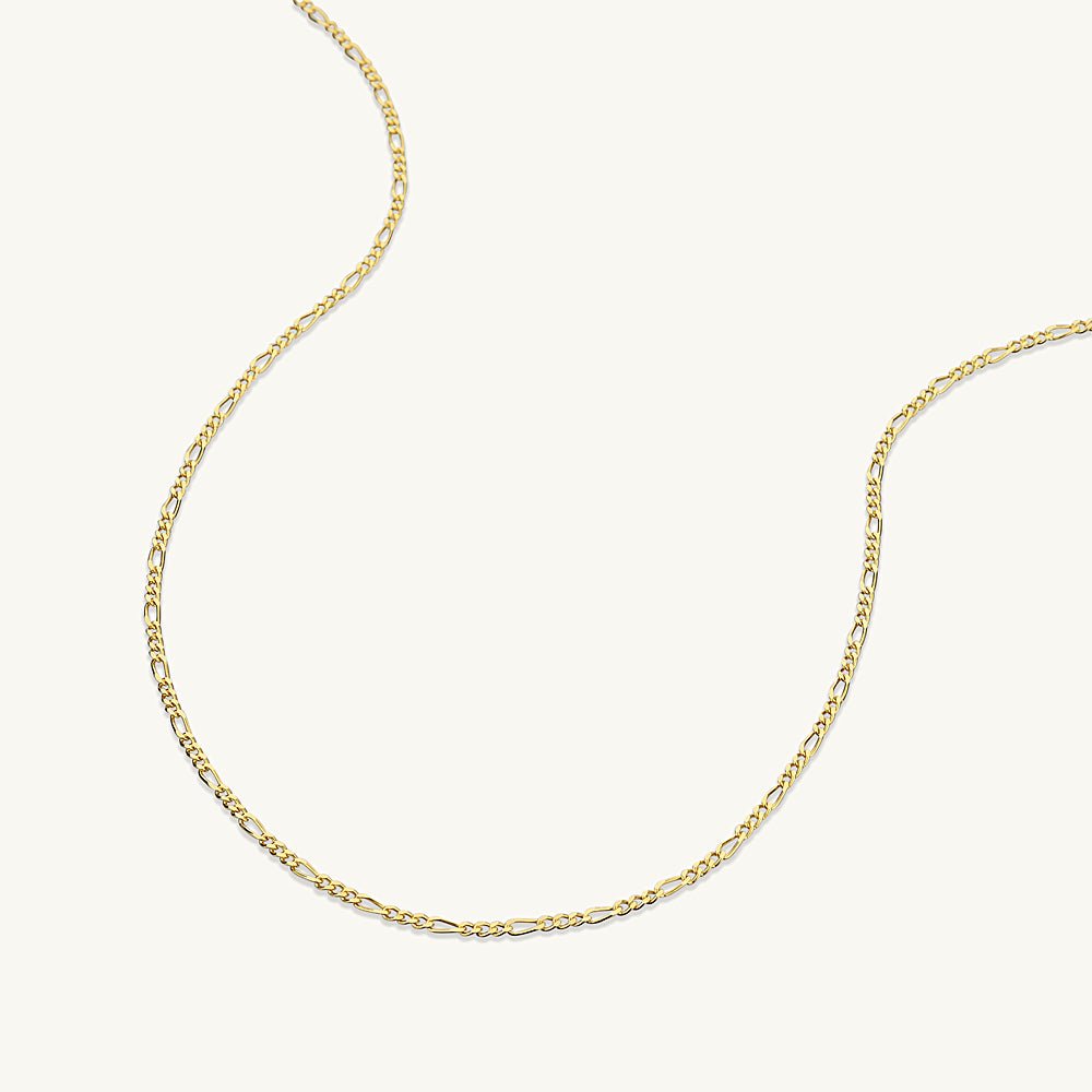 Celyssa Slim Figaro Chain Necklace in 18K Rose Gold Vermeil