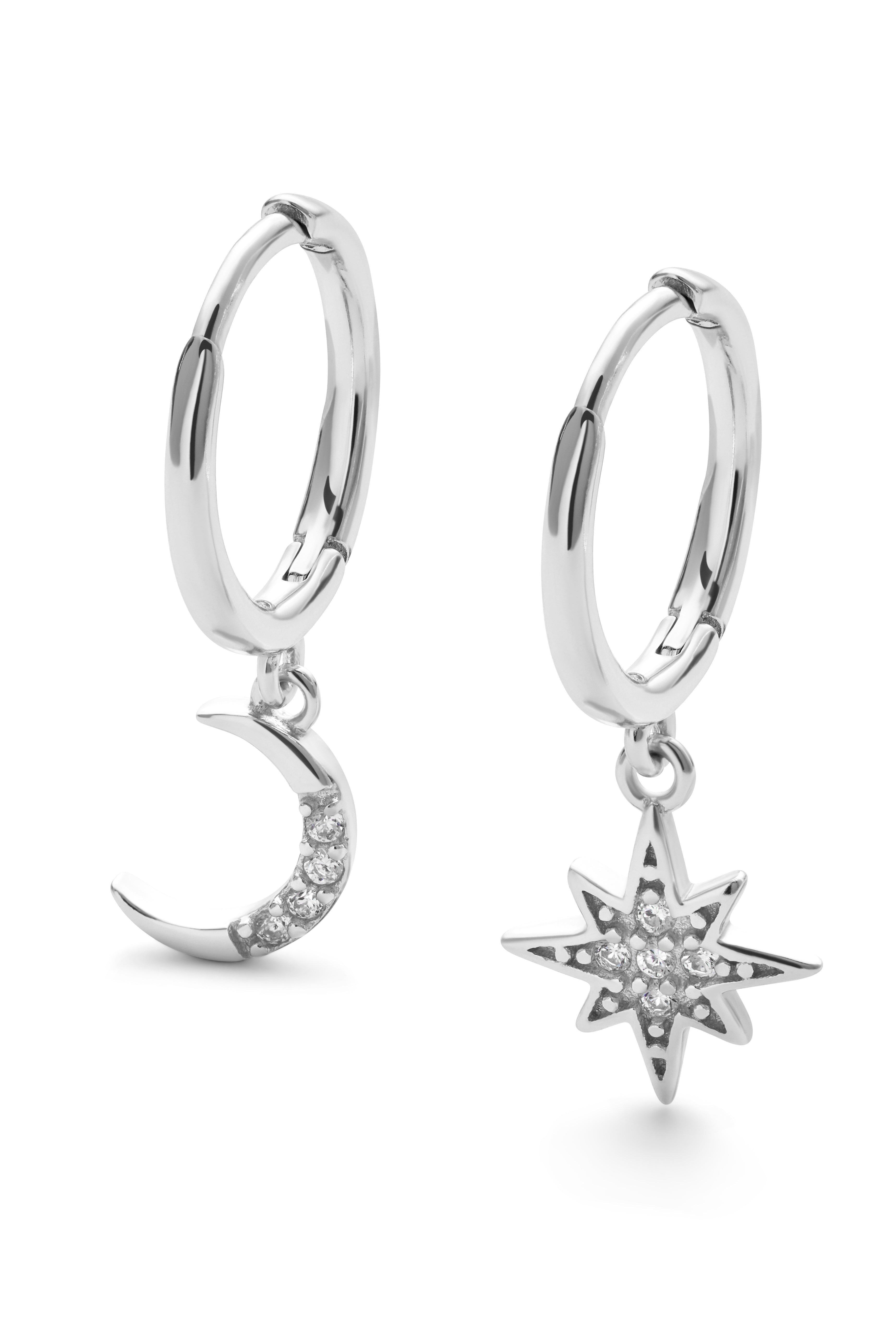 Celyssa Star and Crescent Moon Earrings