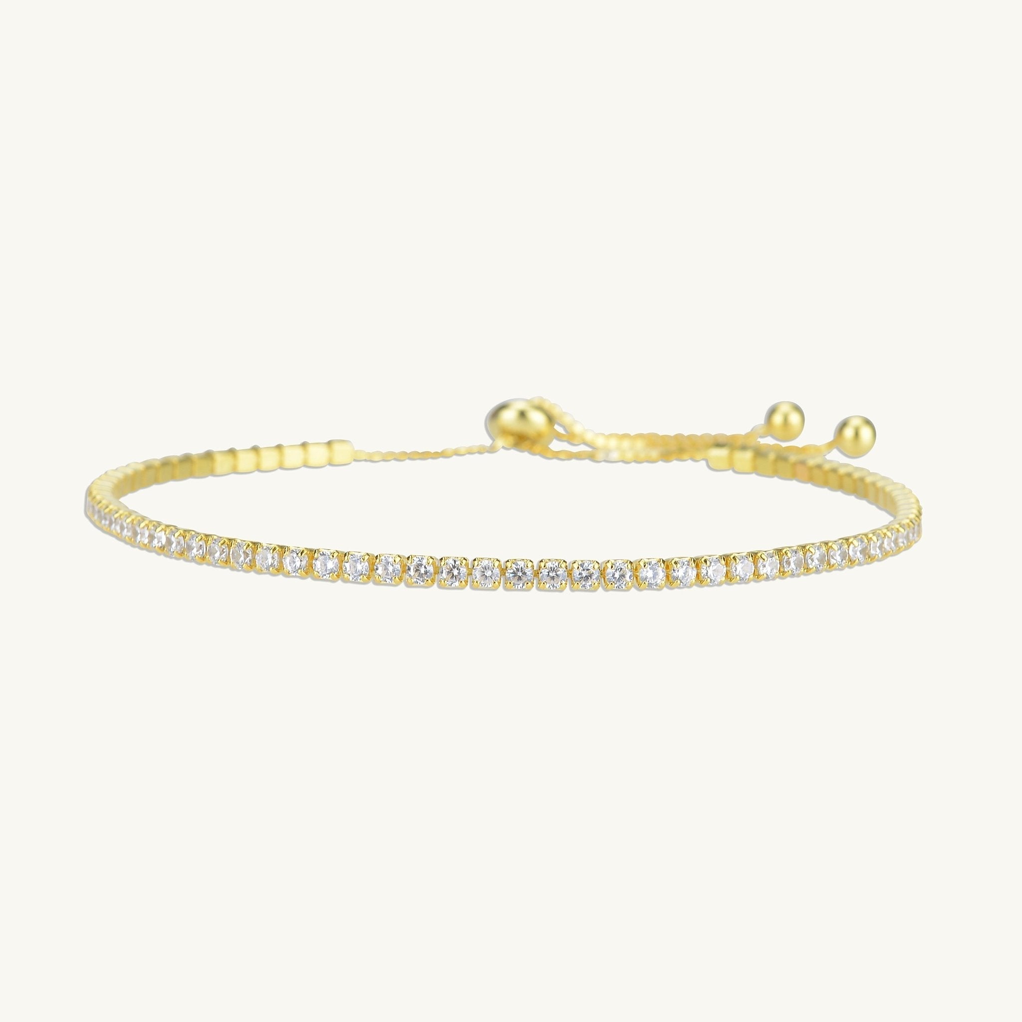 Celyssa Adjustable Tennis Sapphire Bracelet in 18K Gold Vermeil