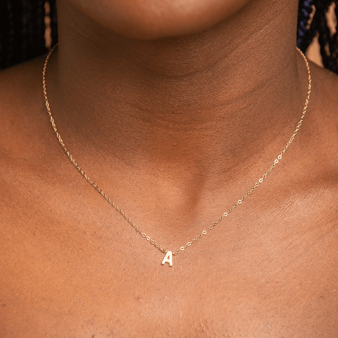 Celyssa Initial Sapphire Letter Necklace in 18K Gold Vermeil / I