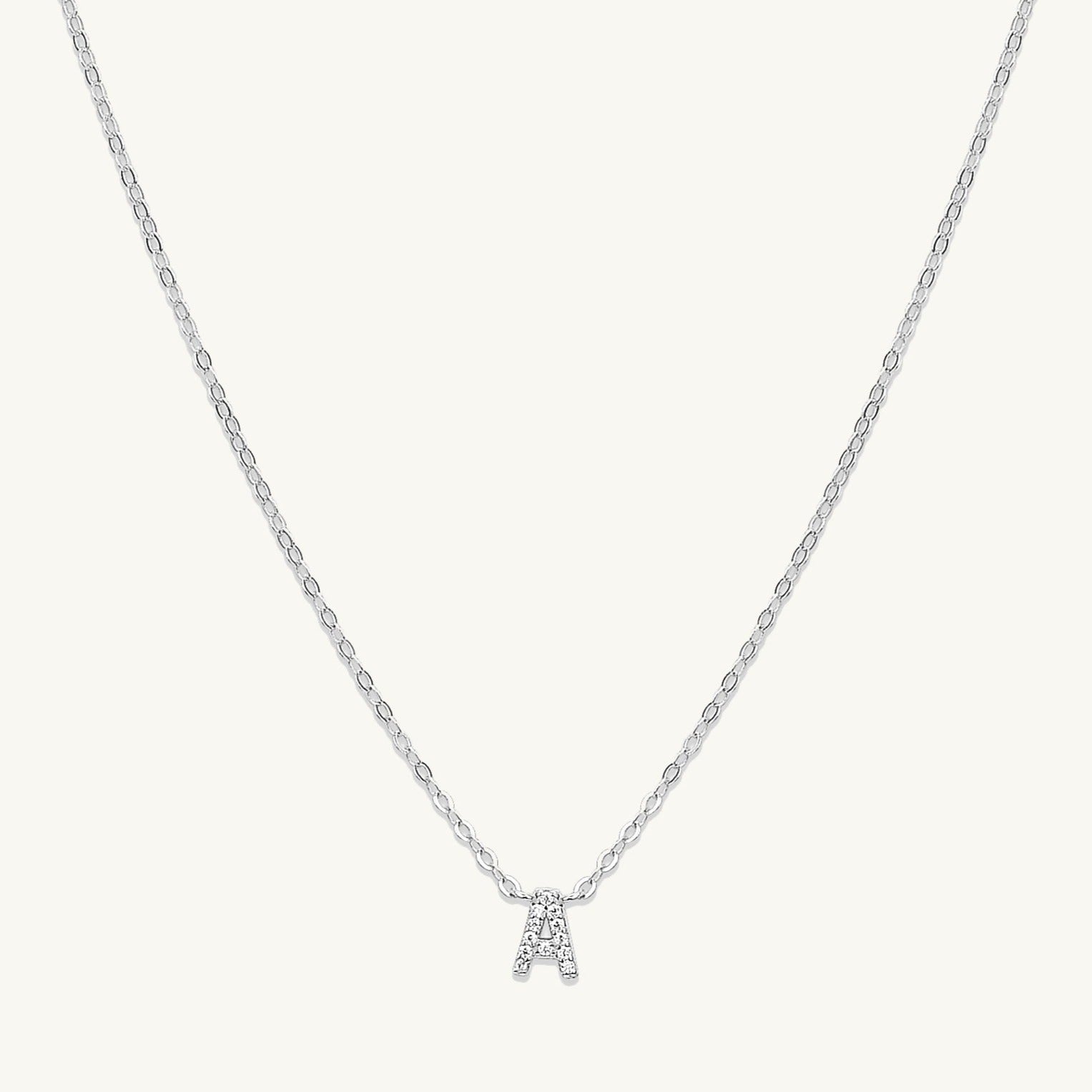 Celyssa Initial Sapphire Letter Necklace in 18K Gold Vermeil / K