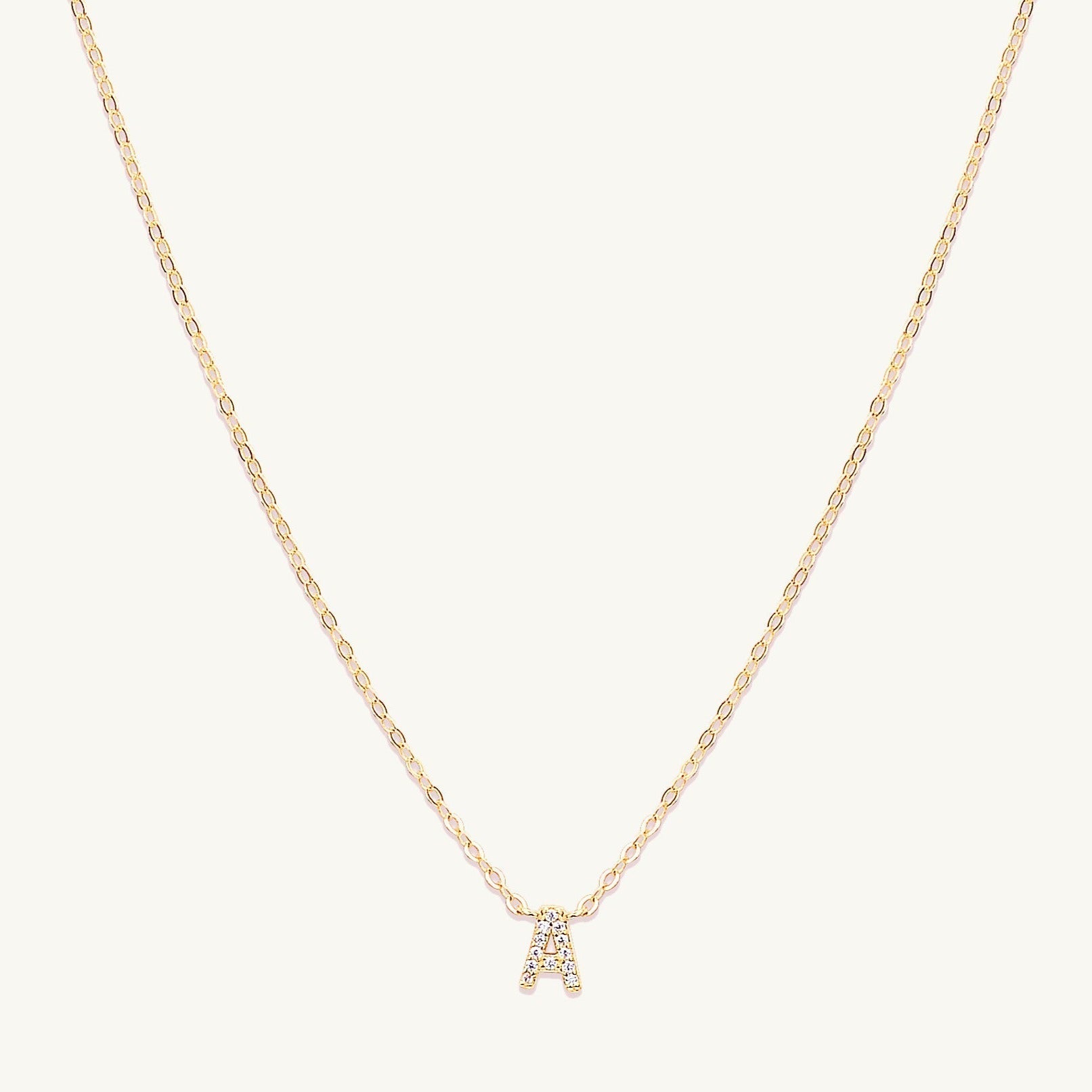 Celyssa Initial Sapphire Letter Necklace in 18K Gold Vermeil / L