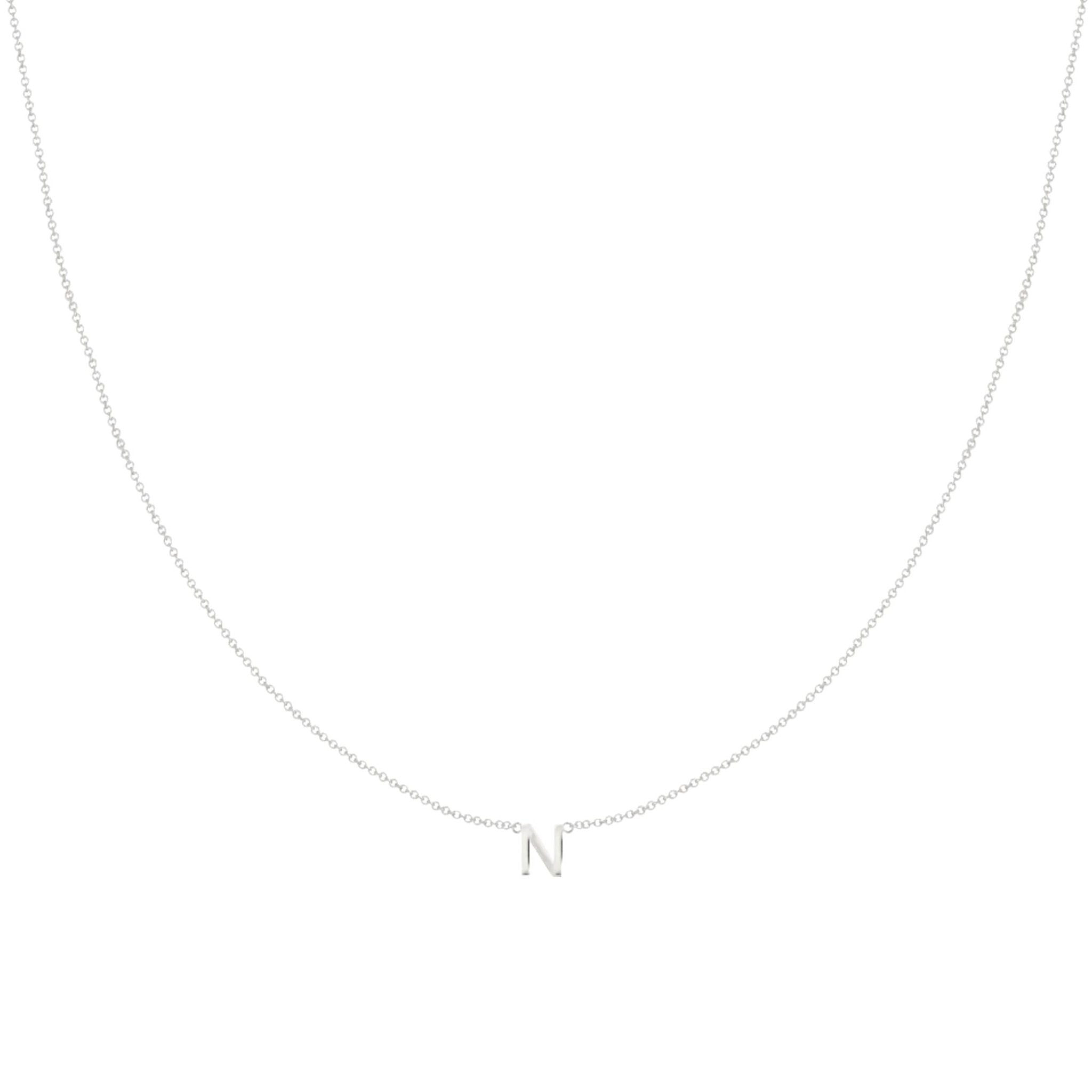 Celyssa Dainty Initial Letter Necklace in Gold / H
